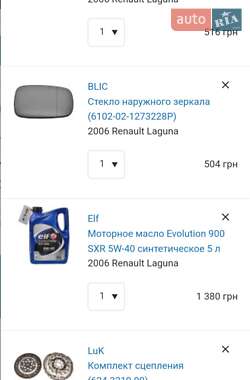 Лифтбек Renault Laguna 2006 в 