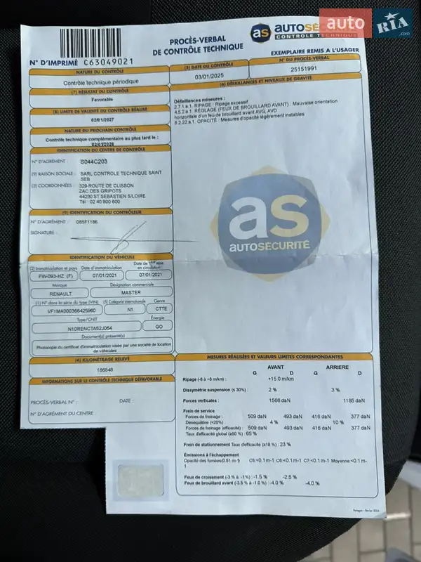 Грузовой фургон Renault Master 2020 в Луцке документ