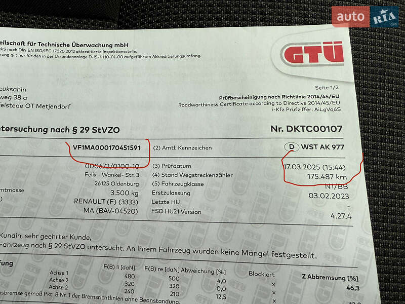 Грузовой фургон Renault Master 2023 в Киеве