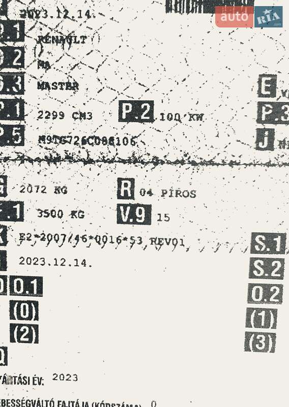 Грузовой фургон Renault Master 2024 в Хусте