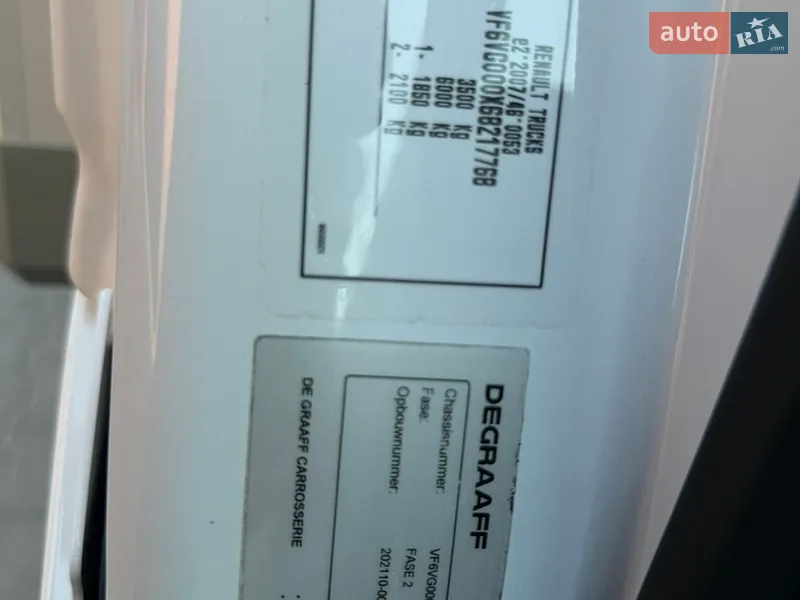 Грузовой фургон Renault Master 2021 в Дубно документ