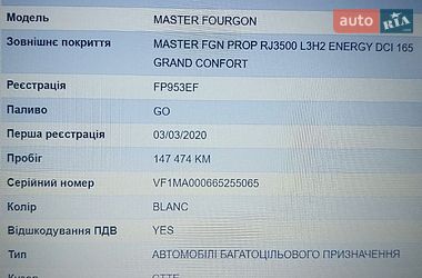 Микроавтобус грузовой (до 3,5т) Renault Master 2020 в Львове