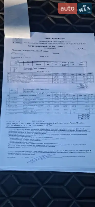 Універсал Renault Megane 2018 в Луцьку документ 2 фото Універсал Renault Megane 2018 в Луцьку документ