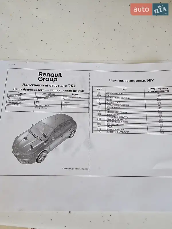 Універсал Renault Megane 2016 в Кам'янському документ