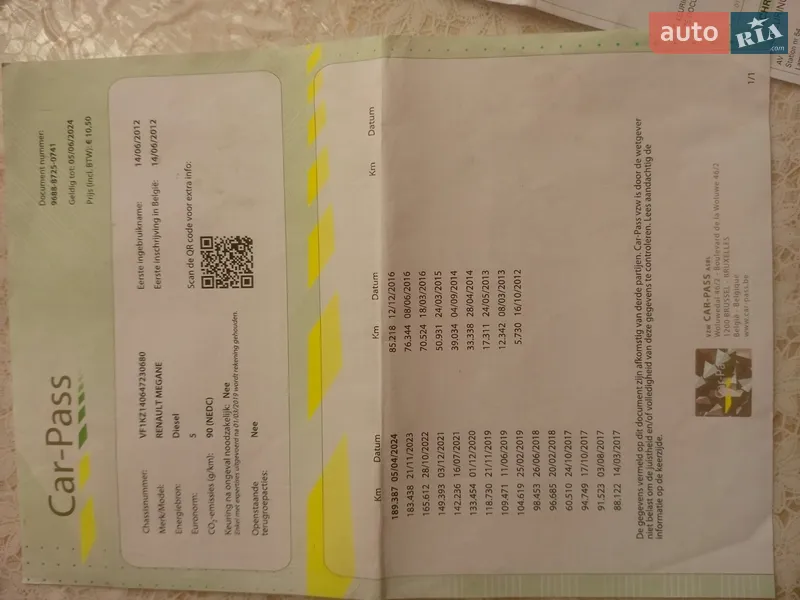 Универсал Renault Megane 2012 в Добромиле документ