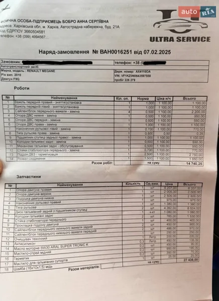 Универсал Renault Megane 2010 в Харькове документ