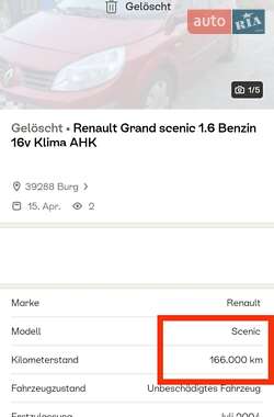 Минивэн Renault Scenic 2003 в 