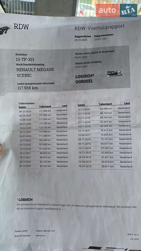 Минивэн Renault Scenic 2006 в Белогородке