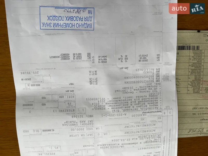 Минивэн Renault Scenic 2014 в Луцке документ