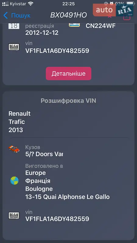 Грузовой фургон Renault Trafic 2012 в Хмельницком документ