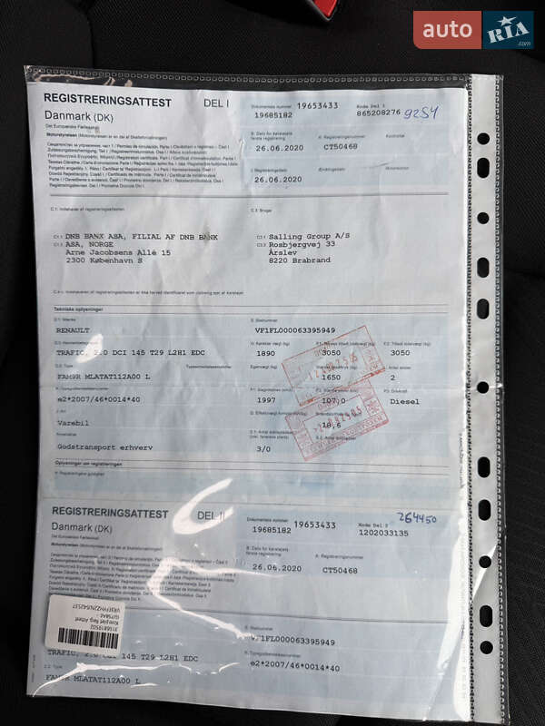 Грузовой фургон Renault Trafic 2020 в Казатине