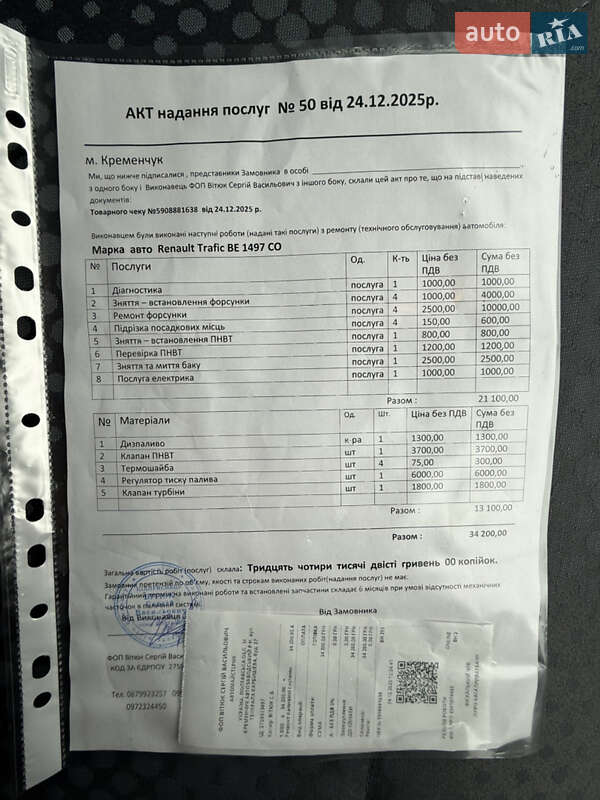 Минивэн Renault Trafic 2008 в Миргороде