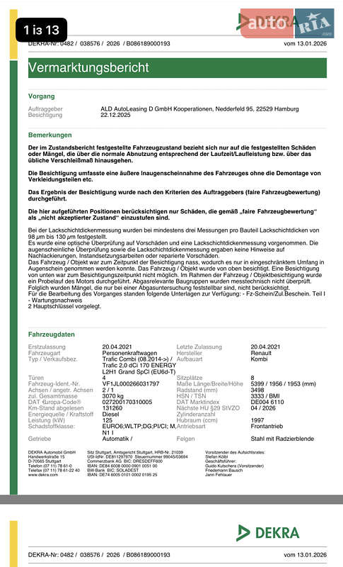 Мінівен Renault Trafic 2021 в Коломиї