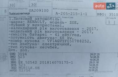 Хэтчбек Renault Zoe 2017 в 