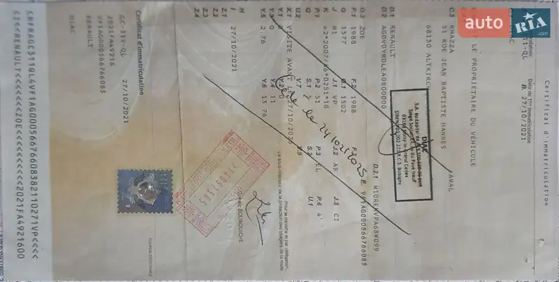 Хэтчбек Renault Zoe 2020 в Львове документ 4 фото Хэтчбек Renault Zoe 2020 в Львове документ