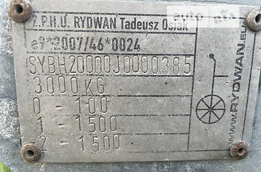 Тентованный борт (штора) - прицеп Rydwan B2600 2018 в Черновцах