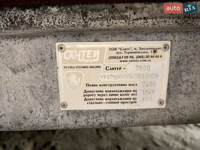 Другие прицепы Сантей 2500 2016 в Яворове фото 12 Другие прицепы Сантей 2500 2016 в Яворове