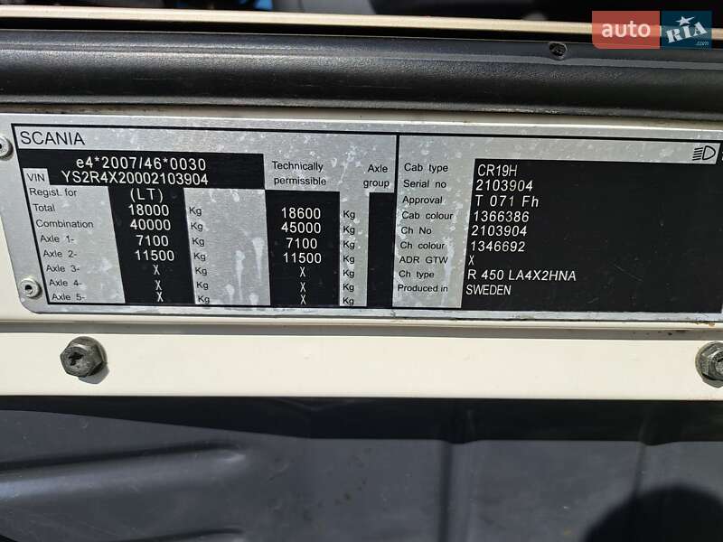 Тягач Scania R 450 2015 в Ужгороді