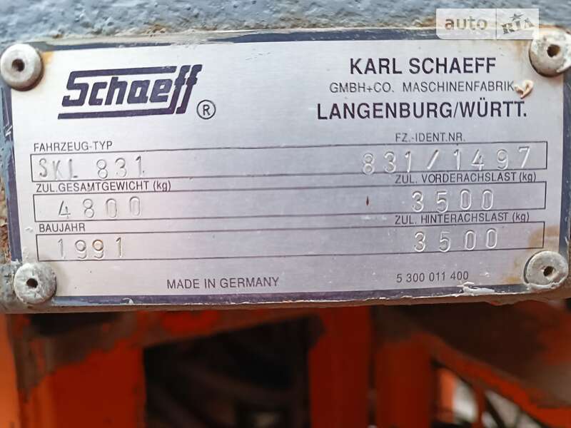 Фронтальный погрузчик Schaeff SKL 1991 в Калуше