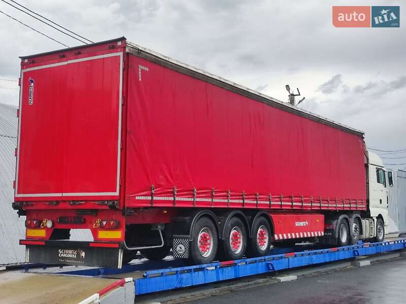 Тентований борт (штора) - напівпричіп Schmitz SCS 24L-1362EB 2010 в Умані