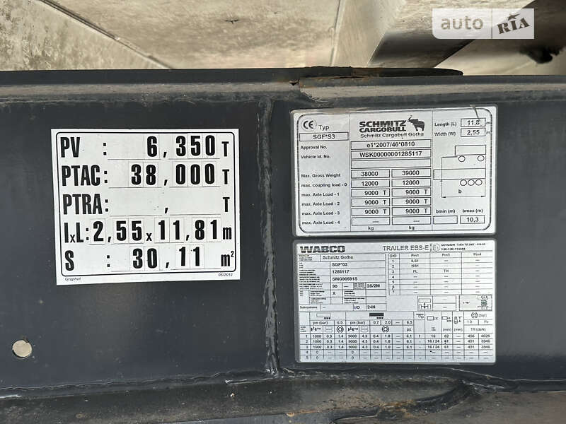 Самоскид напівпричіп Schmitz SGF S3 2015 в Теребовлі