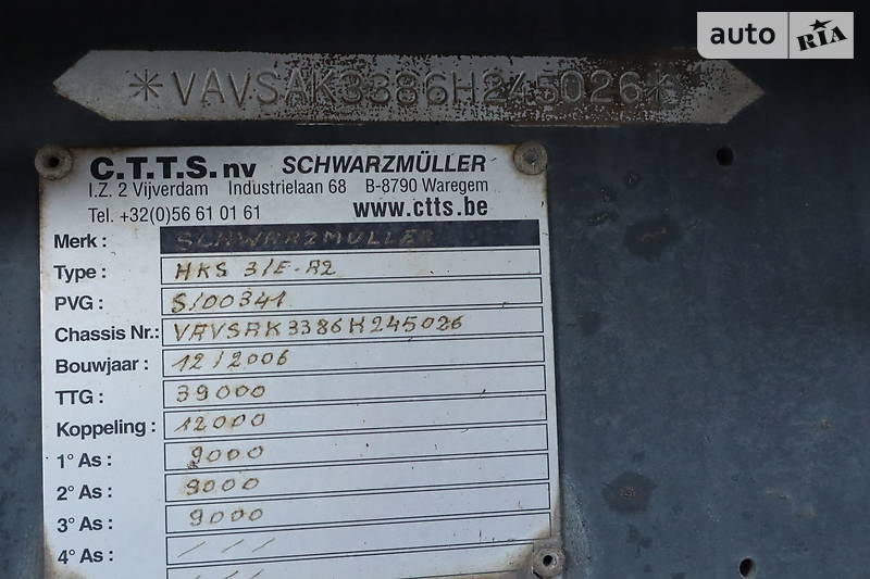 Самоскид напівпричіп Schwarzmuller S1 2006 в Луцьку