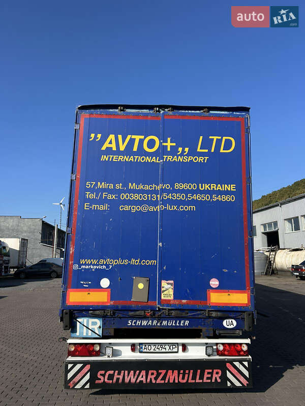 Тентованный борт (штора) - полуприцеп Schwarzmuller SPA-3E 2012 в Мукачево