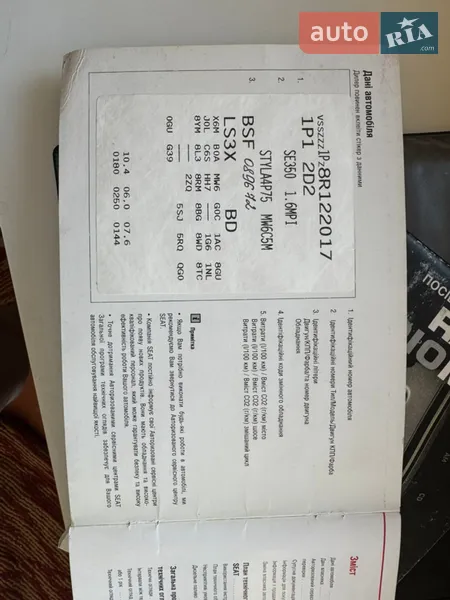 Хэтчбек SEAT Leon 2008 в Стрые документ