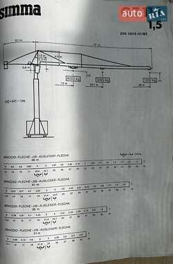 Башенный кран Simma GT 1988 в 