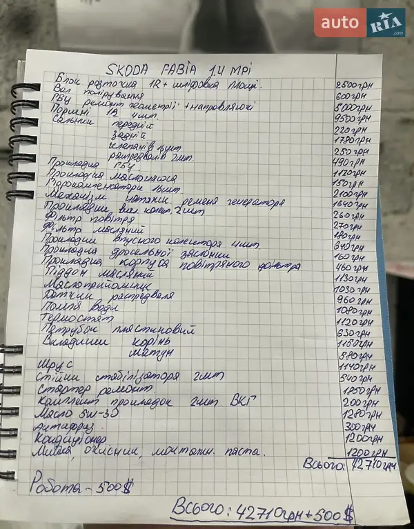 Універсал Skoda Fabia 2009 в Здолбуніві документ