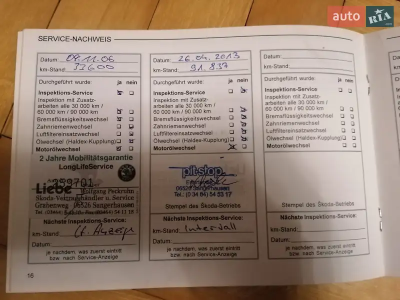 Лифтбек Skoda Octavia 2002 в Тернополе документ