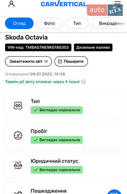 Лифтбек Skoda Octavia 2019 в 