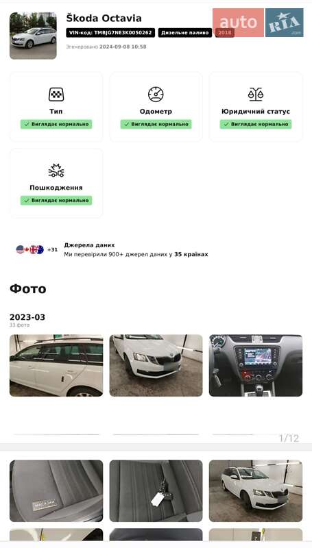 Універсал Skoda Octavia 2018 в Ромнах