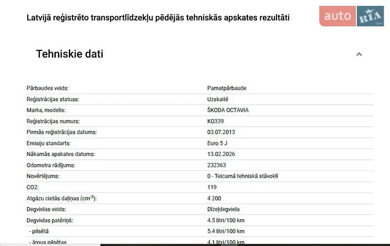 Универсал Skoda Octavia 2013 в Полтаве документ