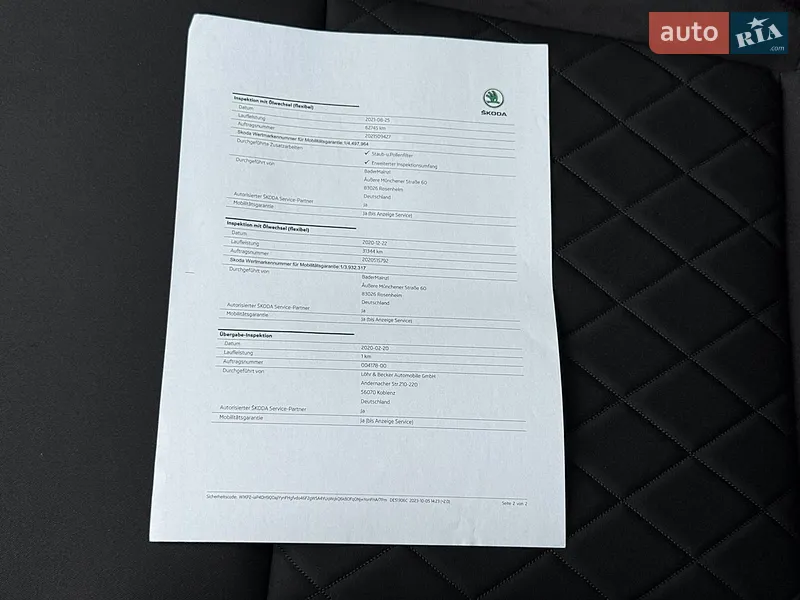 Универсал Skoda Octavia 2020 в Луцке документ 3 фото Универсал Skoda Octavia 2020 в Луцке документ