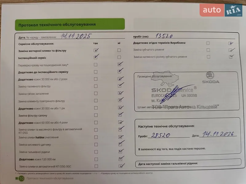 Лифтбек Skoda Octavia 2024 в Киеве документ 2 фото Лифтбек Skoda Octavia 2024 в Киеве документ