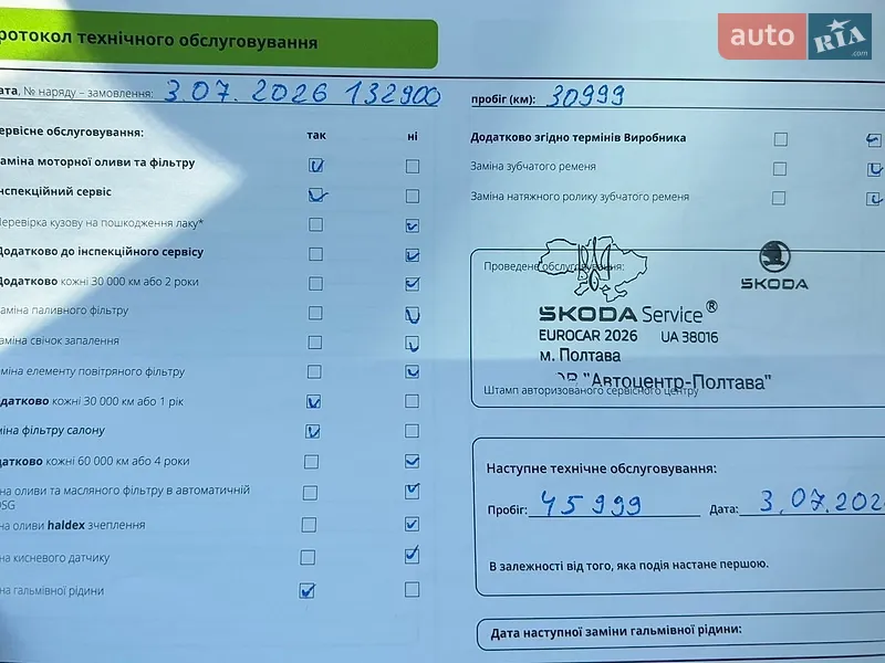 Хэтчбек Skoda Scala 2021 в Киеве документ