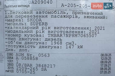 Лифтбек Skoda Superb 2021 в 