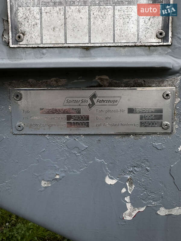 Цементовоз Spitzer SF 1994 в Чернівцях