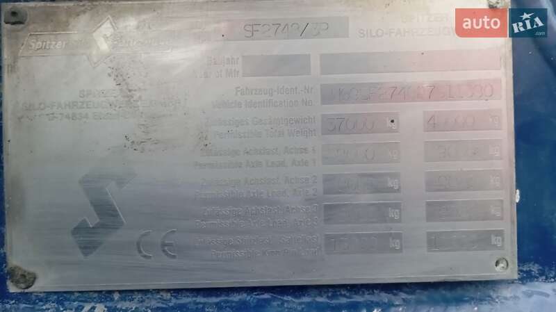 Цистерна полуприцеп Spitzer SF 2002 в Полтаве