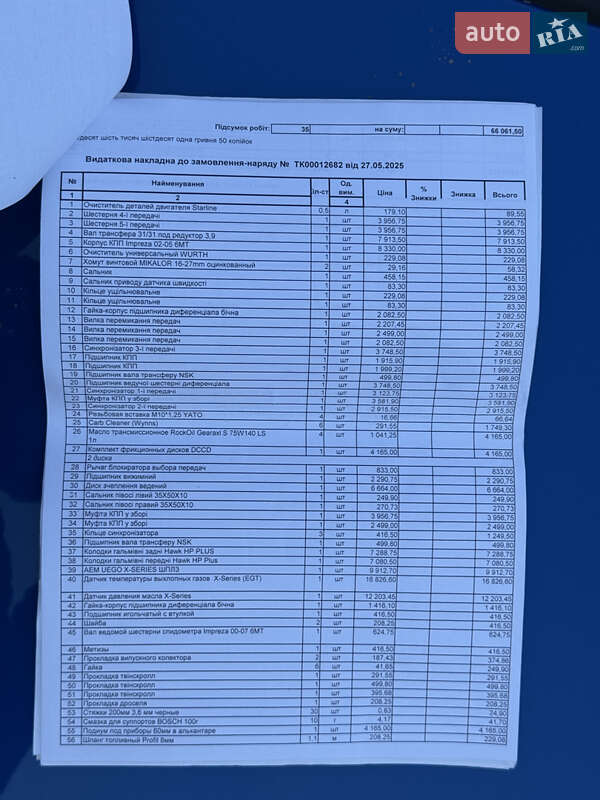 Седан Subaru Impreza WRX 2005 в Житомире