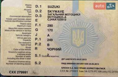 Макси-скутер Suzuki Skywave 250 2007 в 