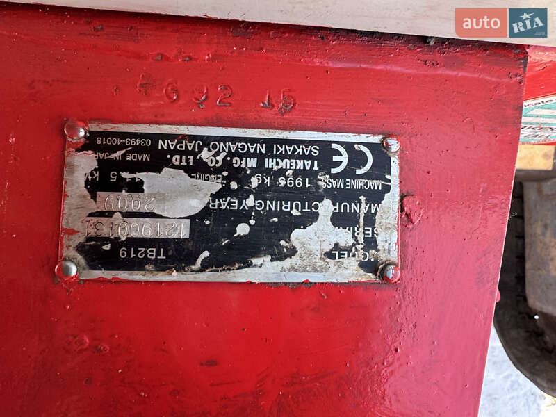 Миниэкскаватор Takeuchi TB 2009 в Недобоевцах фото 7 Миниэкскаватор Takeuchi TB 2009 в Недобоевцах