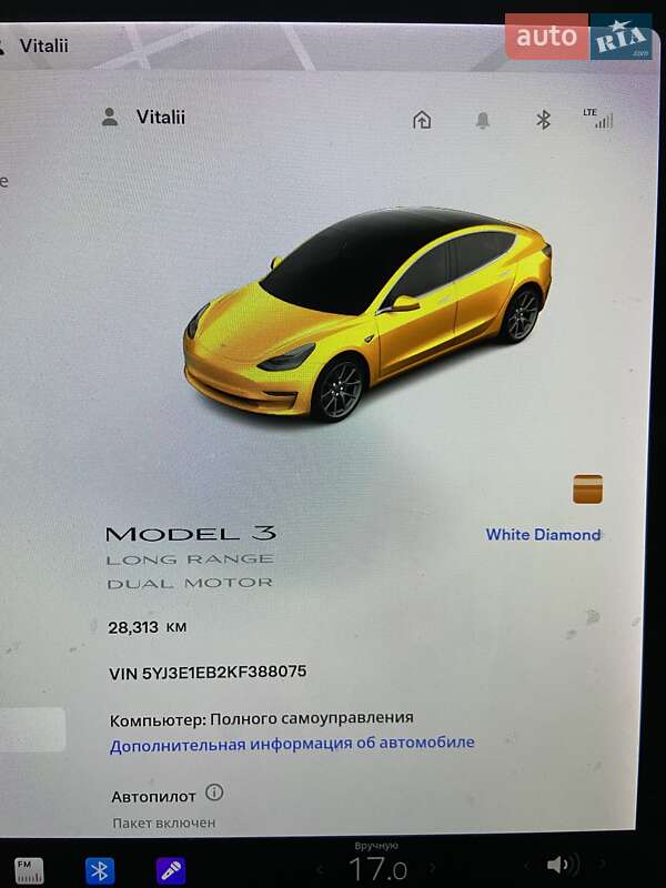 Седан Tesla Model 3 2019 в Одесі