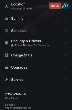 Седан Tesla Model 3 2019 в Шептицькому