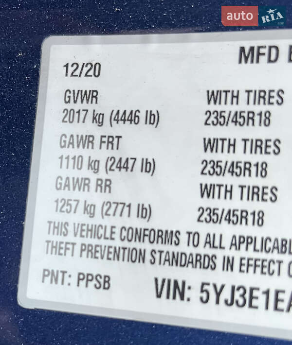 Седан Tesla Model 3 2020 в Хмельницком
