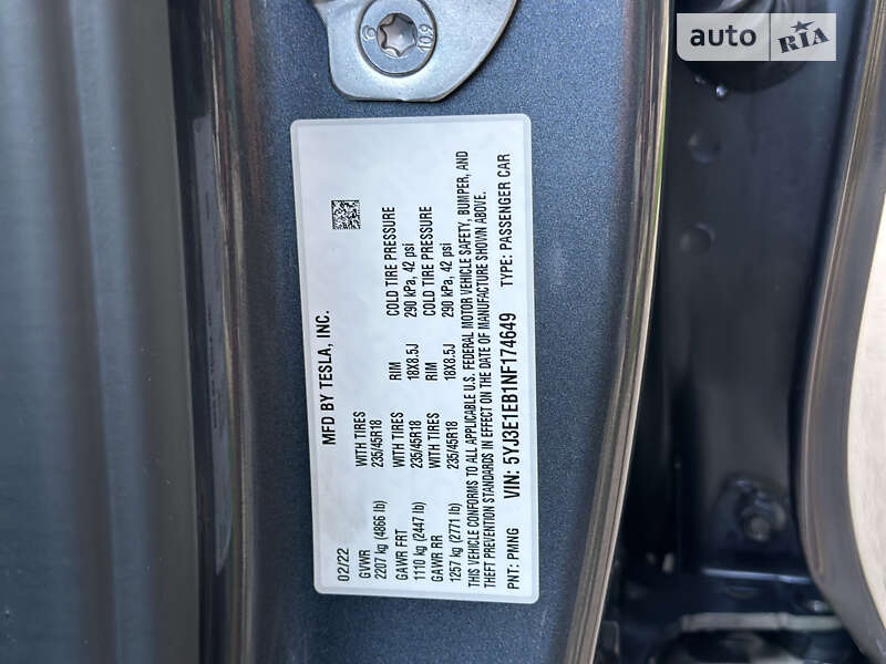Седан Tesla Model 3 2022 в Житомире