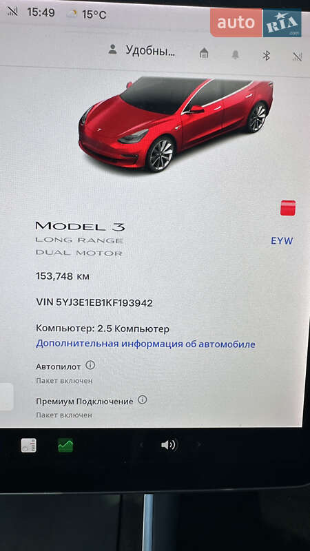 Седан Tesla Model 3 2019 в Львові