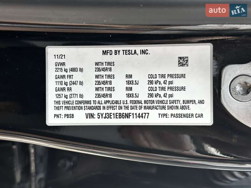 Седан Tesla Model 3 2021 в Киеве фото 25 Седан Tesla Model 3 2021 в Киеве