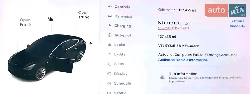 Седан Tesla Model 3 2019 в Луцьку документ